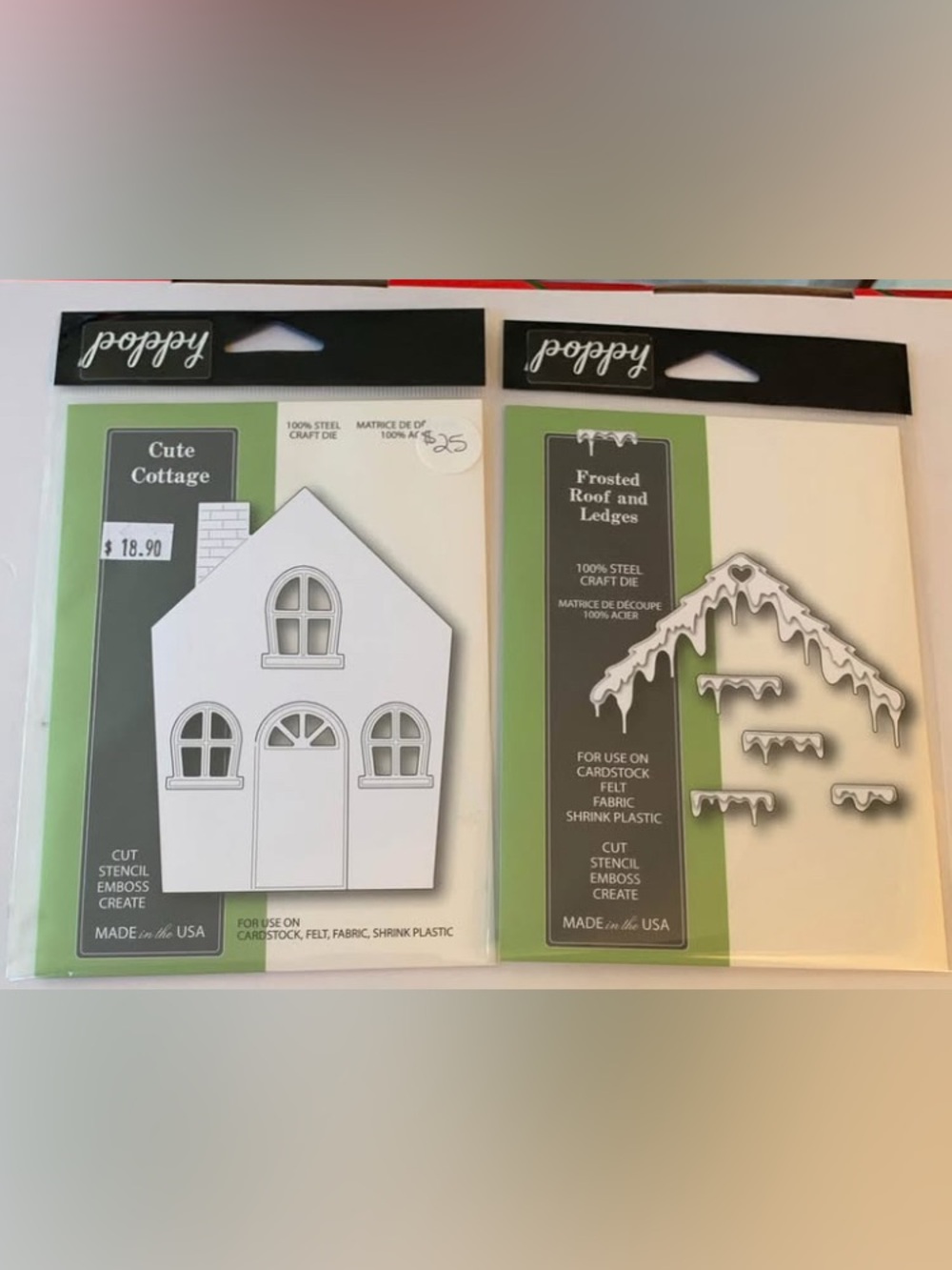 Poppy Home Design Dies - Cute Cottage & Frosted Roof and Ledges